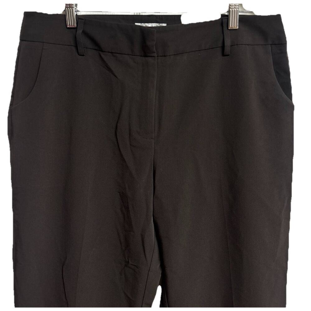 Dressbarn Women Crop Pants Women Size 14 Cuffed Button Hem Stretch Career New - Picture 2 of 7